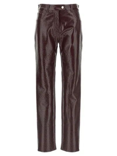 Courrèges Reedition Vinyl' Pants In Brown