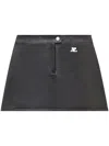 Courrèges Courreges Re Edition Faux Leather Mini Skirt In Black  