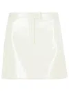 Courrèges Reedition Button Detail Polyester Blend Miniskirt In White