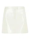 Courrèges Reedition Button Detail Polyester Blend Miniskirt In White