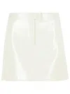 Courrèges 'reedition' White Polyester Blend Miniskirt In Neutral