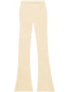 Courrèges Reedition Rib-knit Flared Trousers In Neutrals
