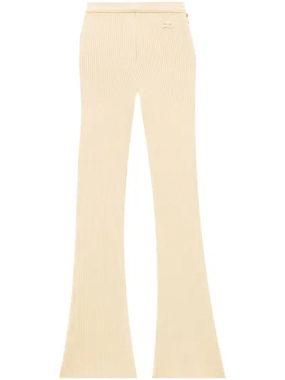 COURRÈGES REEDITON RIBBED FLARED TROUSERS