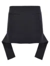 Courrèges Reversed Belt Satin Mini Skirt