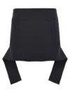 Courrèges 'reversed Belt Mini' Skirt In Blue
