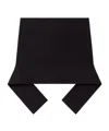 Courrèges Reversed Belt Satin Mini Skirt In Black