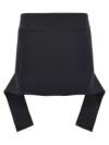 Courrèges 'reversed Belt Mini' Skirt In Blue