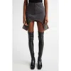 Courrèges Reversed Denim Miniskirt In Gray