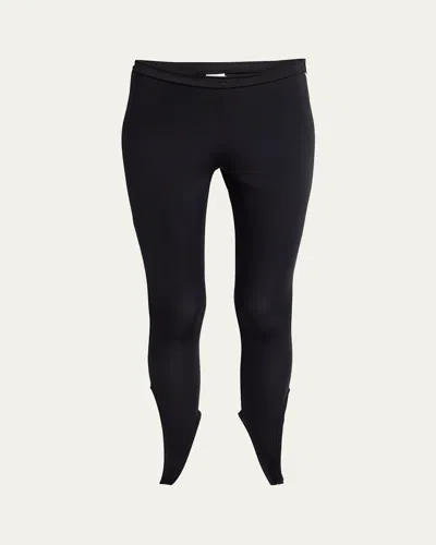 Courrèges Reversed Jersey Cropped Pants In Black