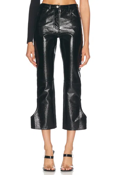 Courrèges Reversed Vinyl Pant In Black