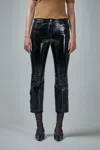 Courrèges Reversed Vinyl Pants In Black