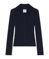 Courrèges Fine-ribbed Cardigan In Black