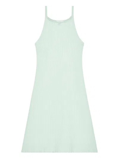 Courrèges Rib-knit Mini Dress In Brown