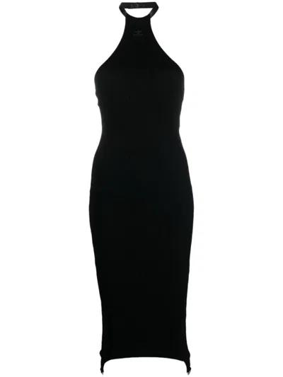 COURRÈGES COURRÈGES RIB KNIT SUSPENDERS DRESS