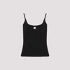 Courrèges Rib Knit Tank Top In Black