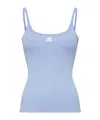 Courrèges Blue Rib Knit Camisole In Blue