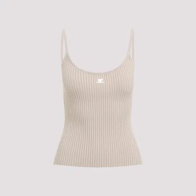 COURRÈGES RIB KNIT TANK TOP