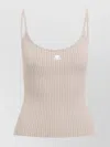 Courrèges Reedition Knit Tank Top In White