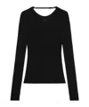 Shop Courrèges Lingerie-detailed Ribbed-knit Jumper In Black