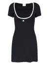 Courrèges Signature Contrast T-shirt In Black
