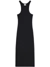 Courrèges Courregès Canale Navy Scuba Straps Dress In Black