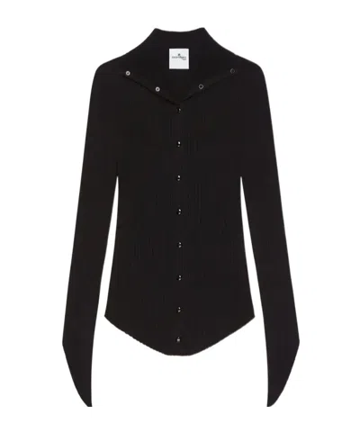 COURRÈGES RIBBED CARDIGAN