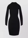Courrèges Courreges Circle Rib Mini Dress Women In Black