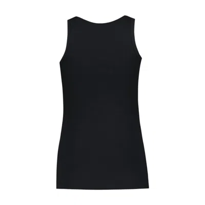 Courrèges Courreges Ribbed Cotton Tank Top In Black