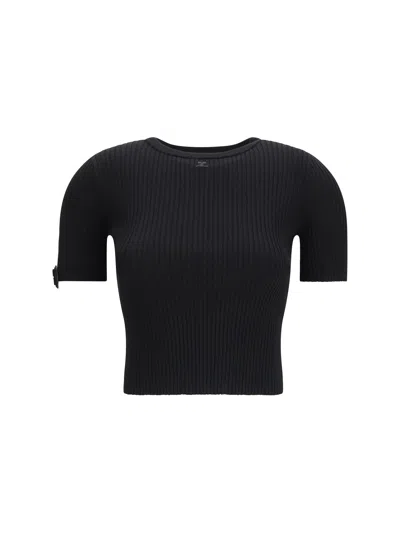 Courrèges Ribbed Crew Neck Tank Top In Red