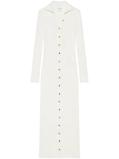 Courrèges Ribbed Dress In White
