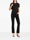 Courrèges Ribbed Flared Trousers In Black