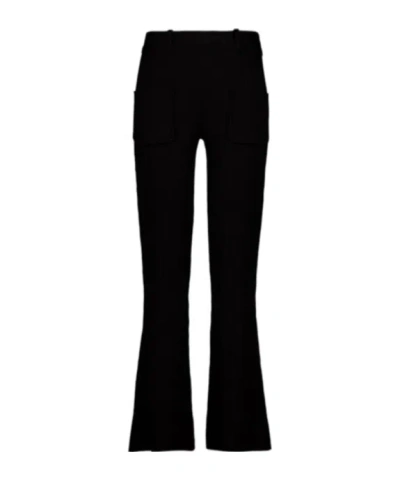 Courrèges Ribbed Flared Trousers In Black