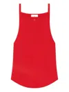 Courrèges Ribbed Halter Top In Red