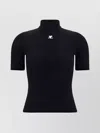 Courrèges Short-sleeved Ribbed Re-e