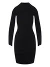 Courrèges Dress With Logo In Black