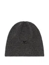 Courrèges Ribbed-knit Beanie In Gray