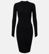 Courrèges Courreges Circle Rib Mini Dress Women In Black