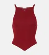 Courrèges Pointy Tank Top In Rot