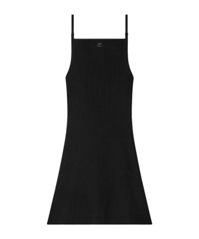COURRÈGES COURRÈGES SLEEVELESS RIBBED-KNIT MINI DRESS