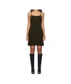 Courrèges Ribbed-knit Mini Dress In Black