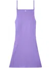 Courrèges Ribbed-knit Mini Dress In Purple