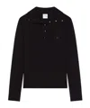 Courrèges Lapel Long Sleeve Sweater In Black