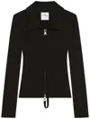 Courrèges Cardigan With Zip In Black