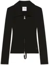 Courrèges Cardigan With Zip In Black