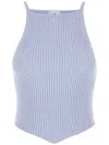 Courrèges Ribbed-knit Tank Top In Purple