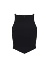 Courrèges Mockneck Light Rib Cropped Top