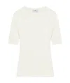 Courrèges Ribbed-knit Top In White