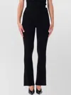 Courrèges Ribbed Knit Trousers Pockets In Black
