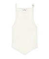 Courrèges Ribbed Knit Vest In White