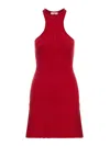 Courrèges Flared Racerback Sleeveless Dress In Rojo